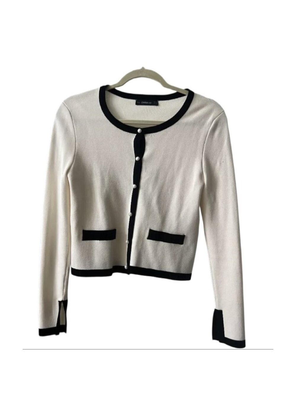 ZARA Knit Pearl Button Cardigan S